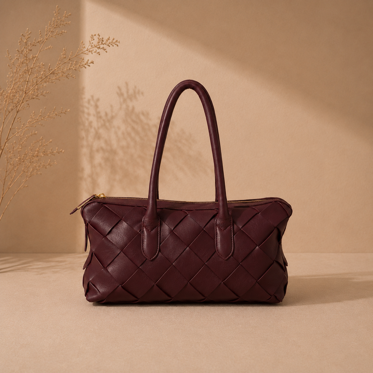 Naqi Bordeaux Weave